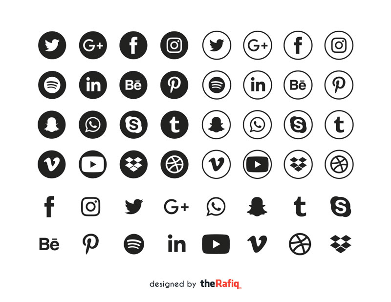 Popular Social Media Logo Collection