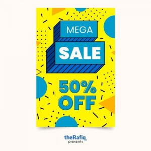 Colorful Sale Banner Collection Memphis Style-01