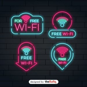 Neon free Wifi sign Collection