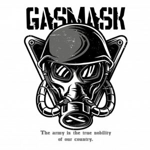 ماسک گاز سیاه و سفید | Gas mask black and white