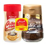 قهوه فوری گلد مولتی کافه مقدار ۱۰۰ گرم به همراه کافی کریمر مولتی کافه مقدار ۲۰۰ گرم