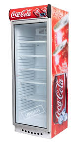 یخچال ایستاده ویترینی و فروشگاهی مدل کوکاکولا موتور سابکول با عرض 60 سانتی متر